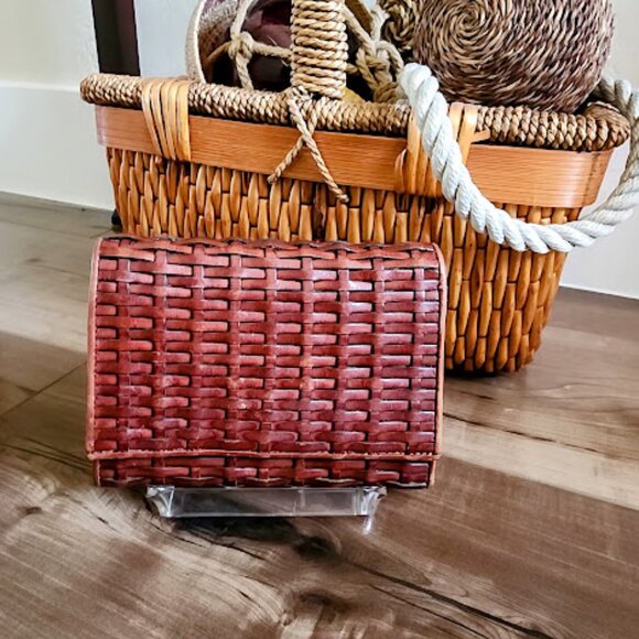 Talbots Woven Leather Wallet/Clutch - Picture 1 of 14